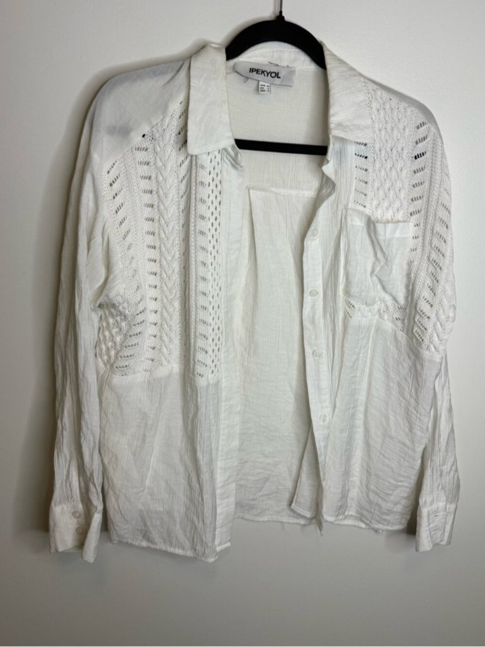 Ipekyol Oversized Long Sleeve blouse white size 4